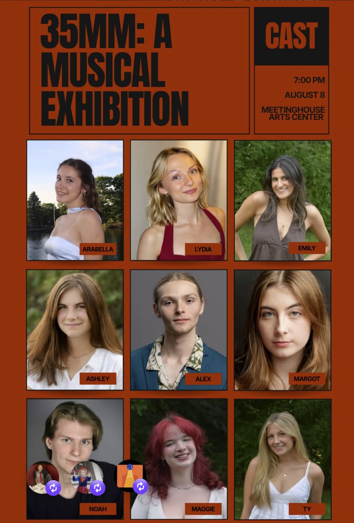 35mm: A Musical Exhibition cast poster